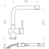 Kuhinjska armatura Schock LAIOS W 517005 EDM