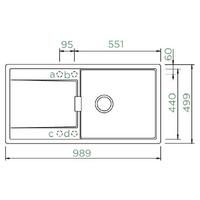 Pomivalno korito SCHOCK Mono D-100L FB stone