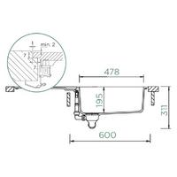 Pomivalno korito SCHOCK Signus D-100L FB Silverstone