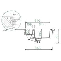 Pomivalno korito SCHOCK Signus D-150 FB Magma