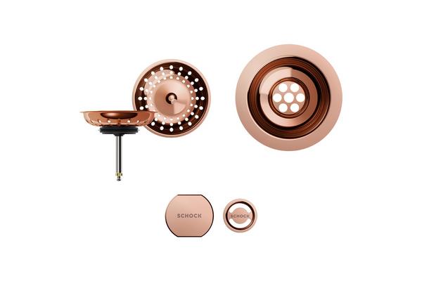 Set izliv, preliv in gumb SCHOCK 400061 Copper