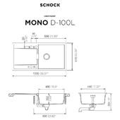 Pomivalno korito SCHOCK Mono D-100L FB magma